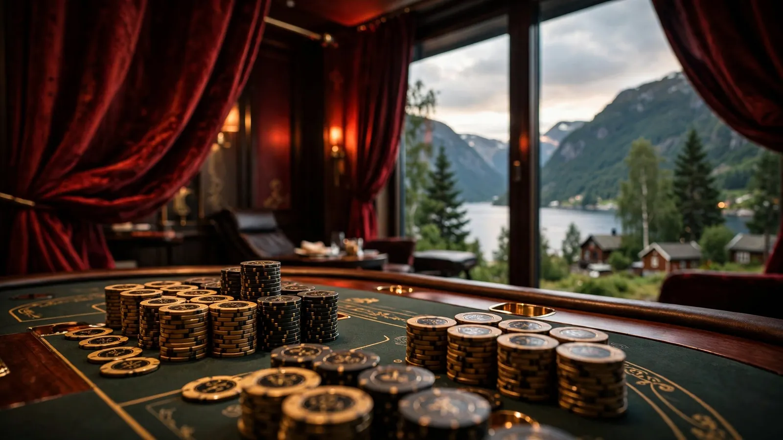 Eksklusivt high-roller casino med store chipstakler i norsk luksushotell